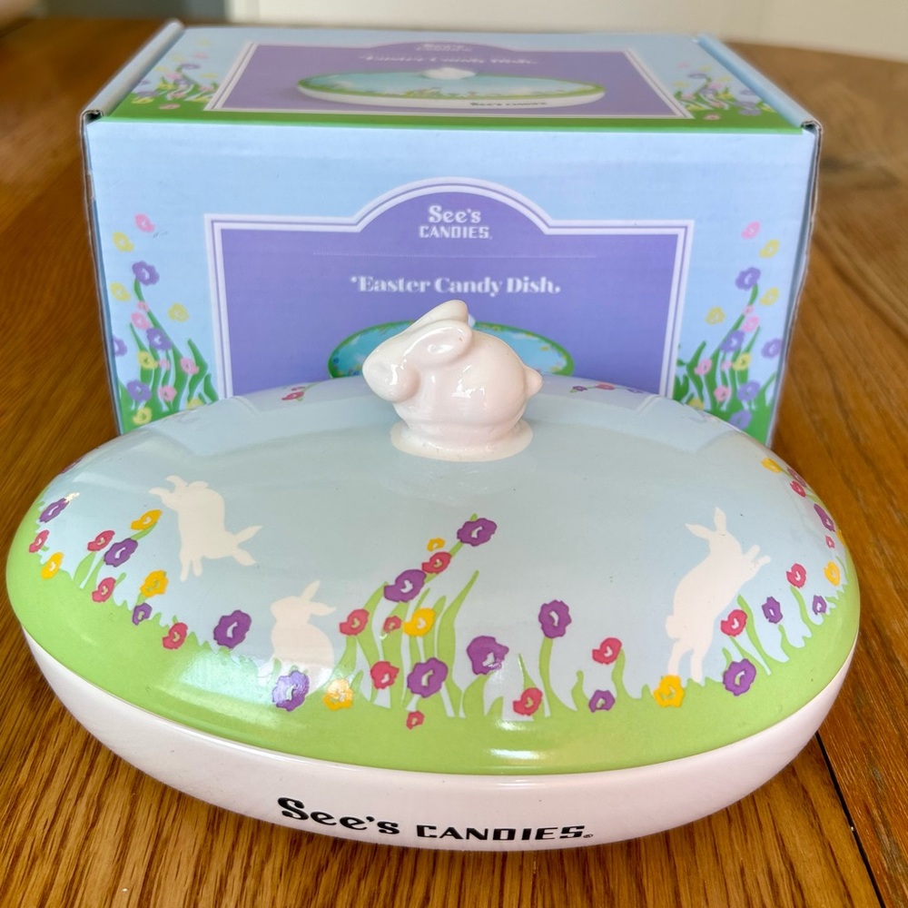 New in Box Sees Easter Bunny Candy Dish